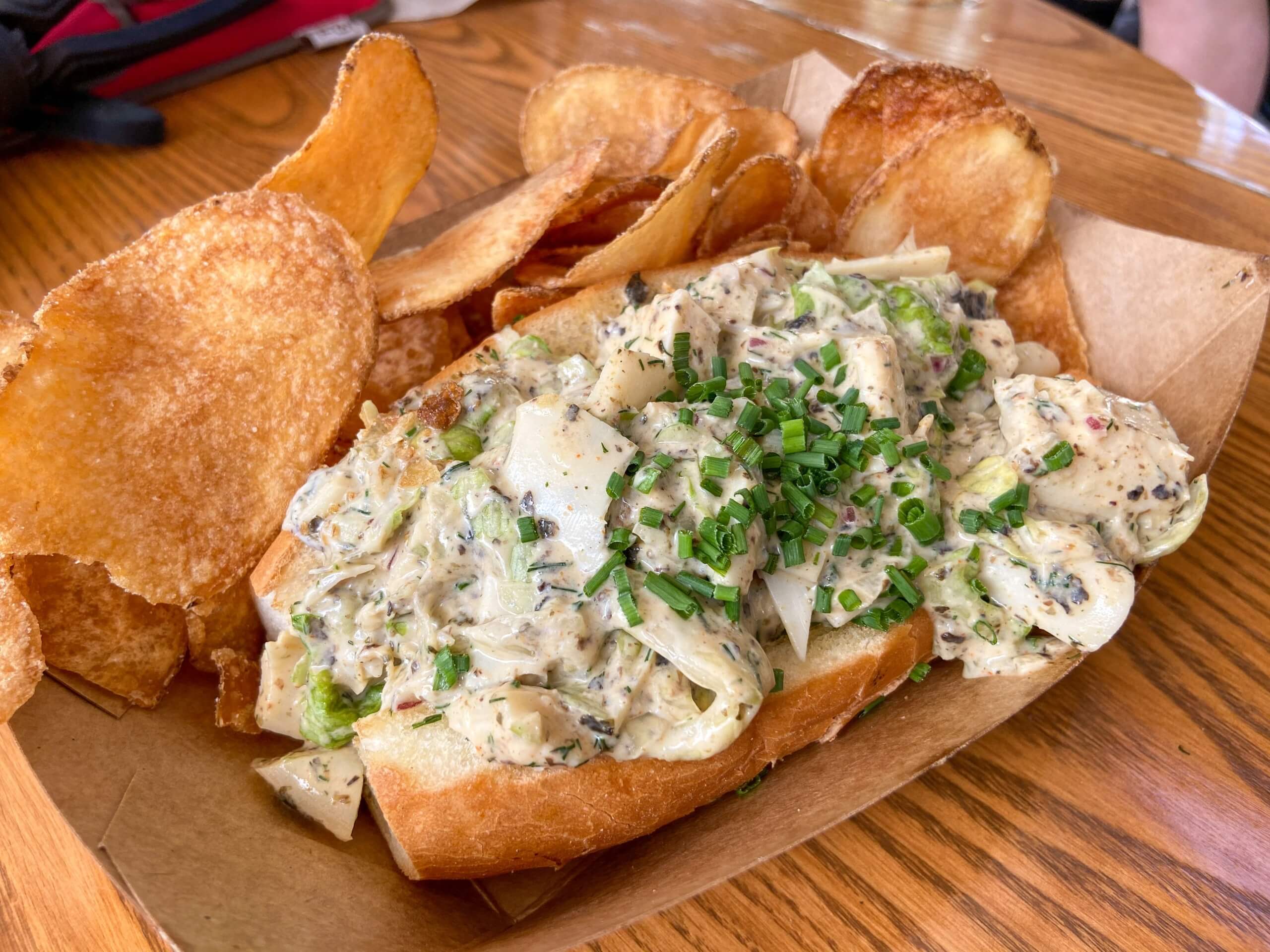 Toasted "Lobster" Roll at Rosie’s All-American Cafe